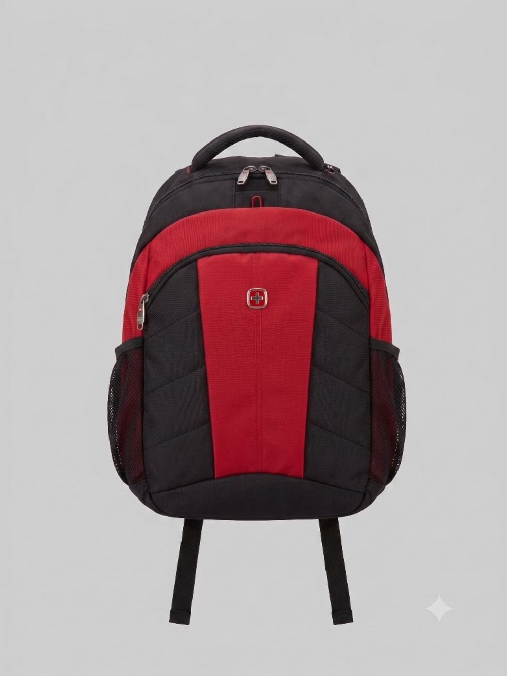 SwissGear Black & Red Laptop Backpack - Multi-Compartment Travel / School Bag